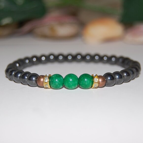 Magnetic Bracelet,Magnetic and Gemstone Beads,Healthy Bracelet - Picture 3 of 3